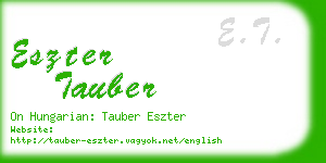eszter tauber business card